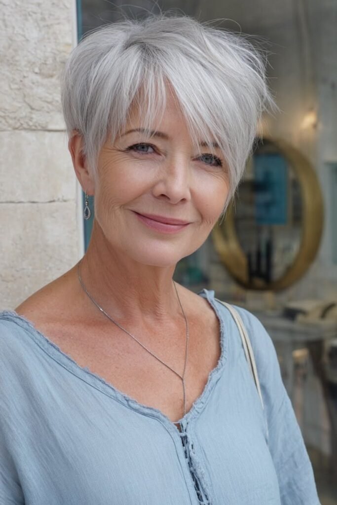 Soft Feathered Silver Pixie