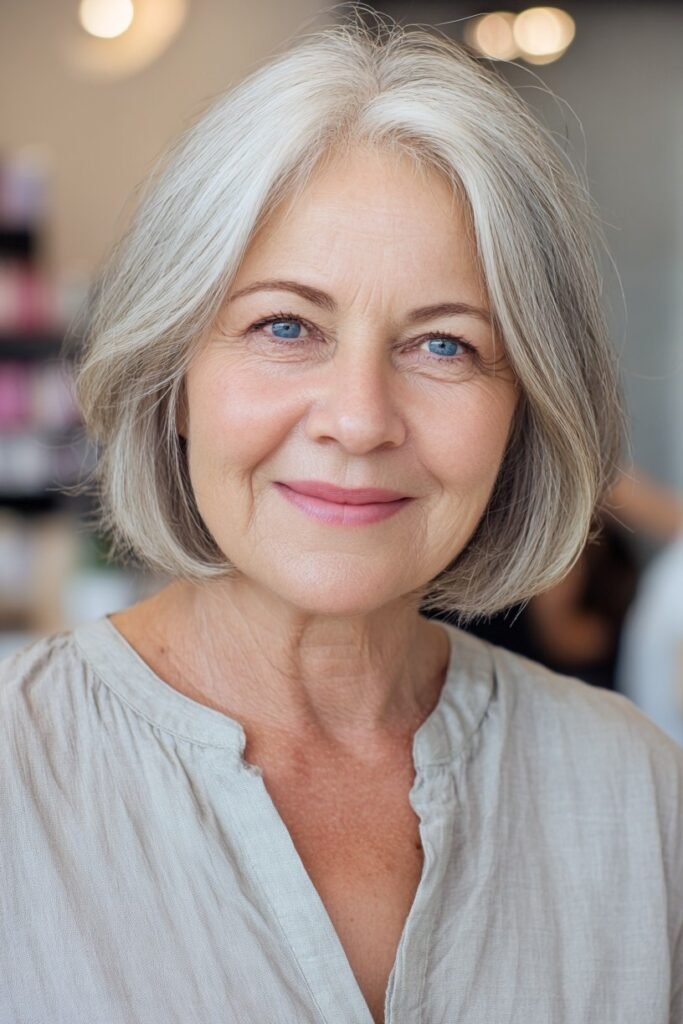 Soft Layered Bob with Natural Volume