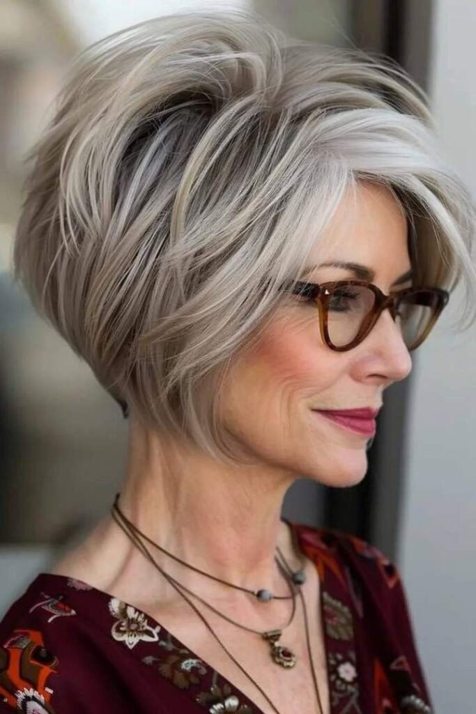Soft Layered Bob with Subtle Waves