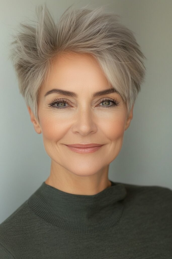 Soft Layered Platinum Pixie