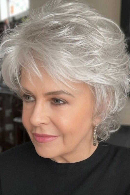 Soft Layered Silver Bob