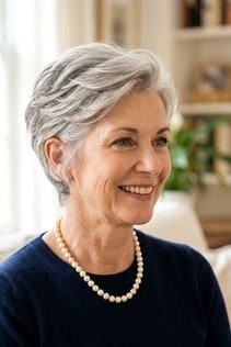 Soft Layered Silver Pixie with Natural Movement