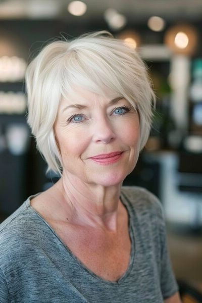 Soft Pixie Cut with Side-Swept Bangs