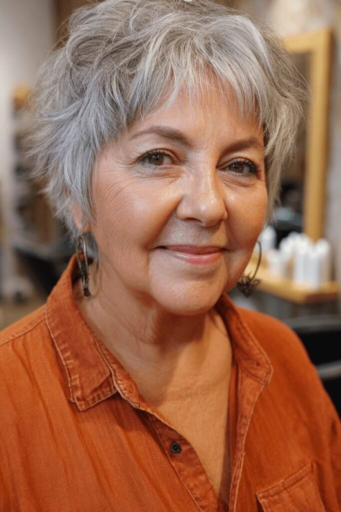 Soft Textured Grey Bob