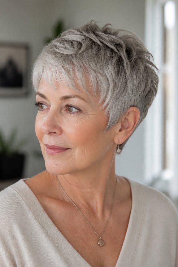 Soft Textured Pixie with Subtle Bangs