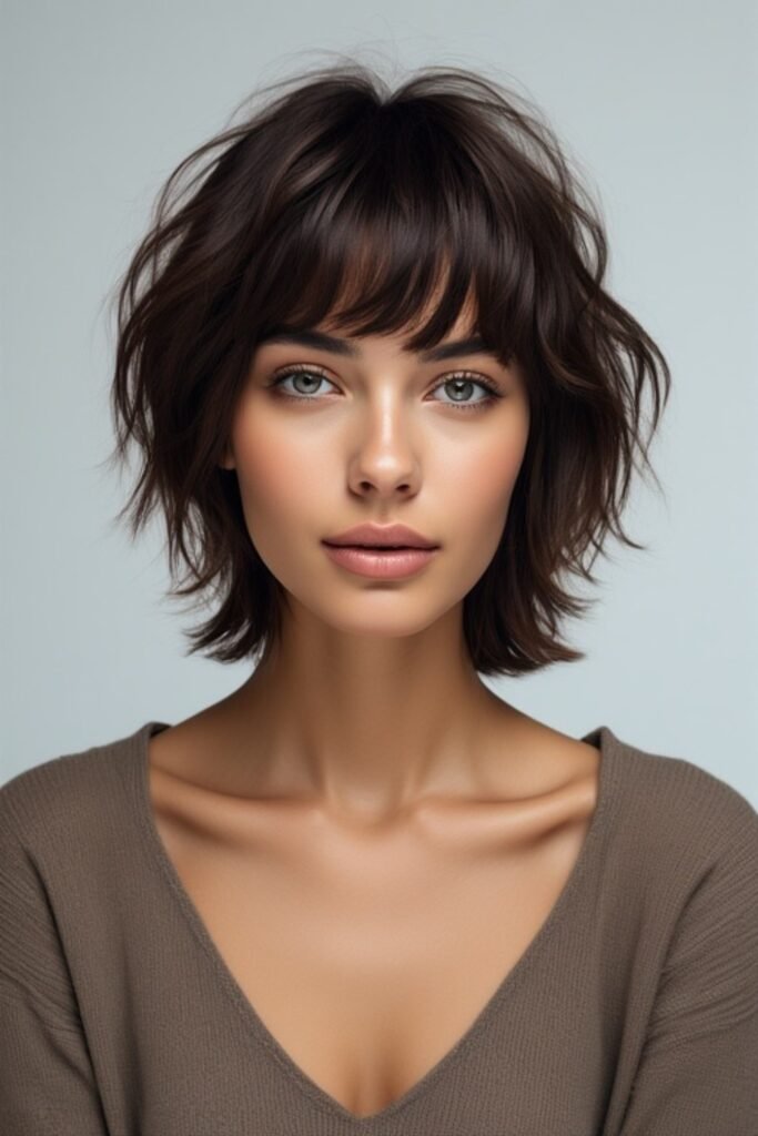 Soft Wavy Bob with Piece-y Fringe