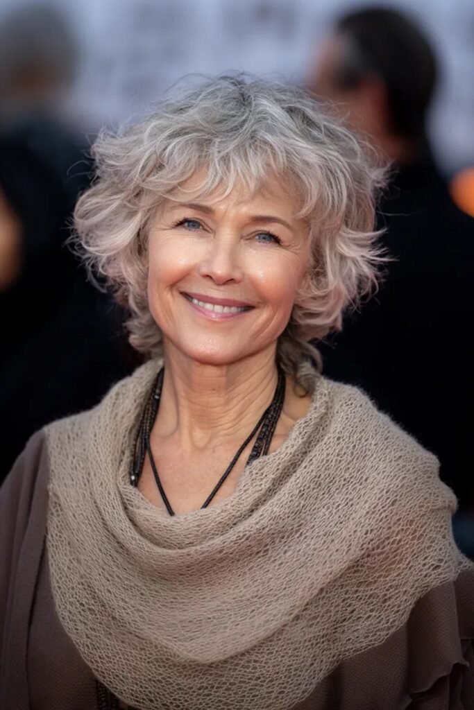 Soft Wavy Grey Shag with Textured Layers