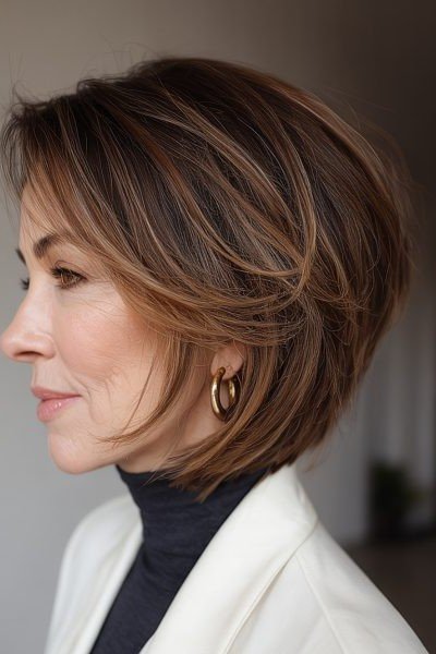 Sophisticated Textured Bob with Soft Layers