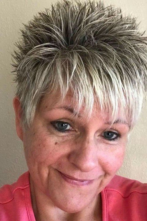 Spiky Pixie Cut with Dimensional Highlights