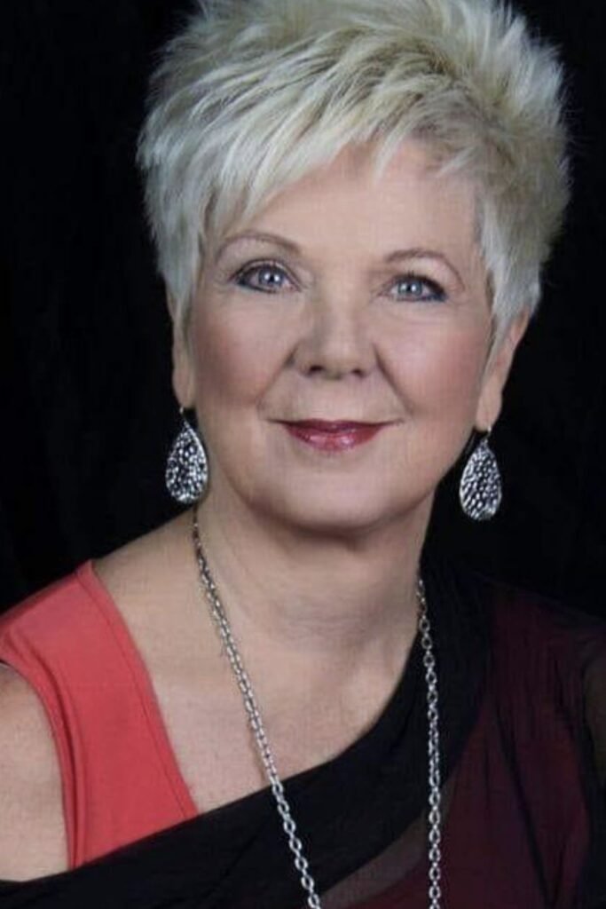 Spiky Platinum Blonde Pixie