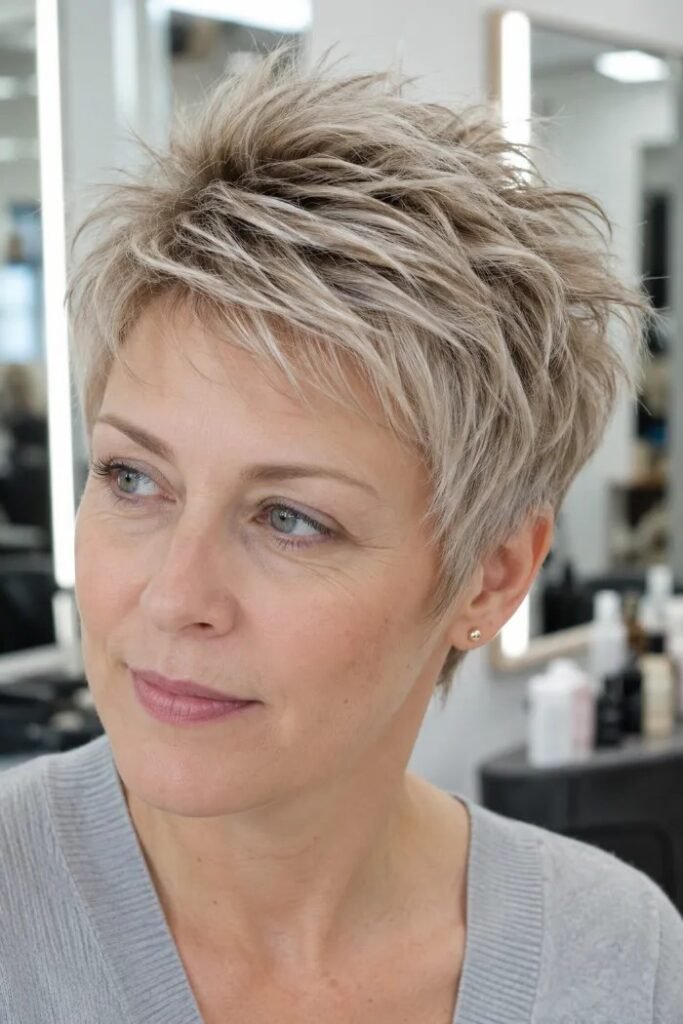 Spiky Textured Cropped Pixie Cut