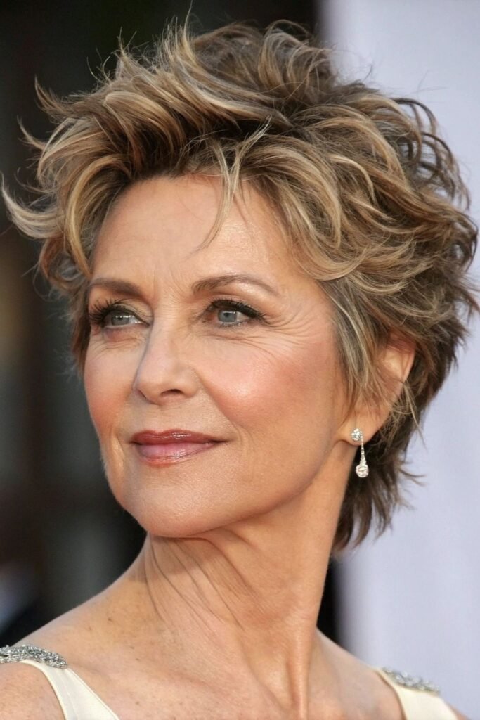 Spiky Textured Pixie Cut with Layered Crown