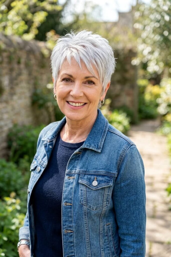 Spiky Textured Pixie Cut with Soft Front Fringe