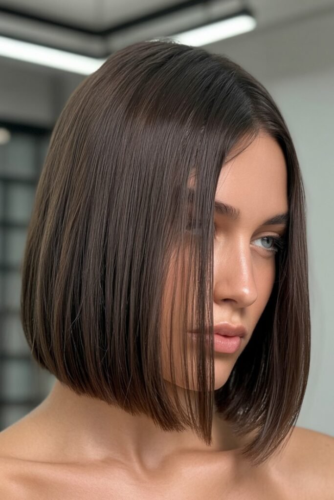 Straight Chin-Length Bob with Sleek Texture