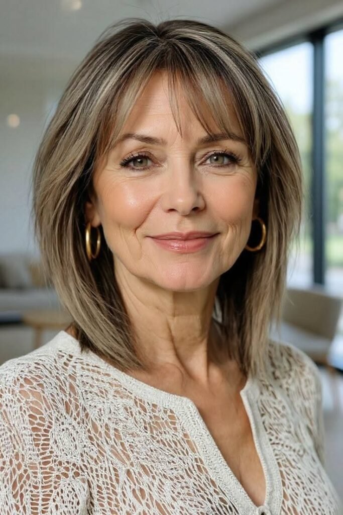 Straight Textured Bob with Soft Bangs