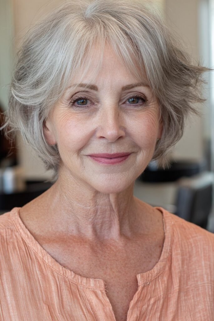 Textured Bob with Curtain Bangs