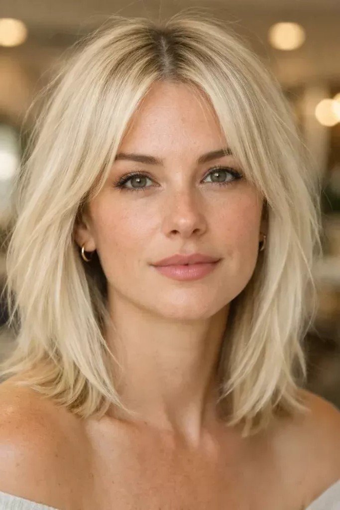 Textured Bob with Curtain Bangs