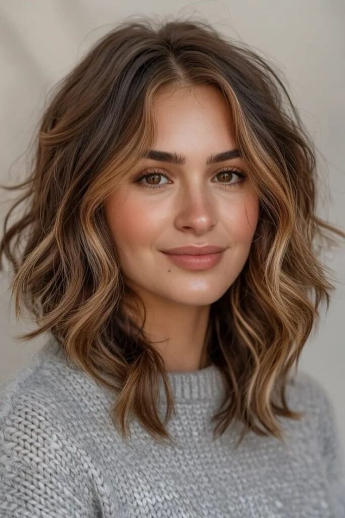 Textured Bob with Curtain Bangs