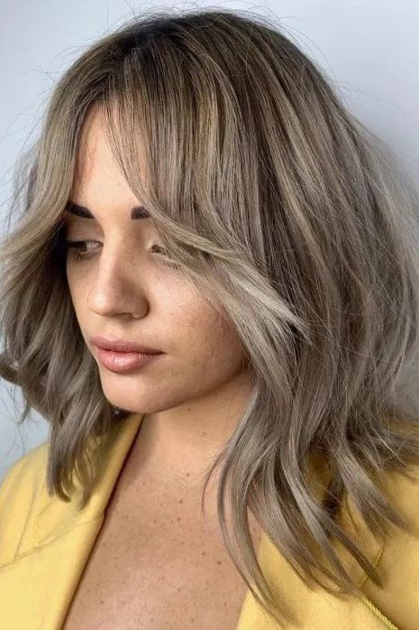 Textured Bob with Curtain Bangs