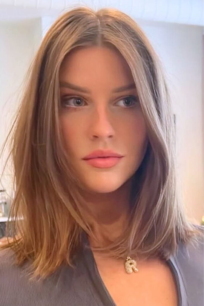 Textured Bob with Curtain Bangs