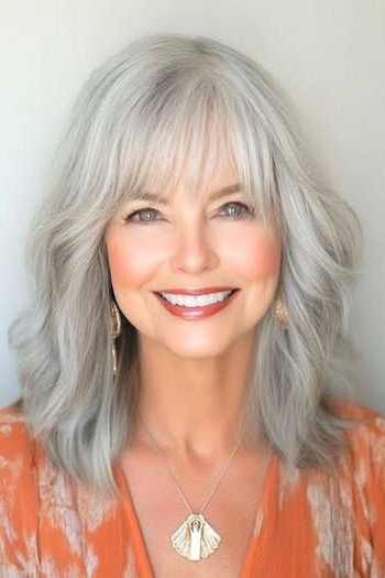 Textured Bob with Curtain Bangs