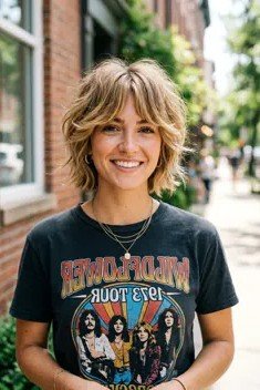 Textured Bob with Curtain Bangs