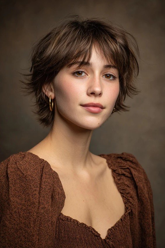 Textured Bob with Curtain Bangs