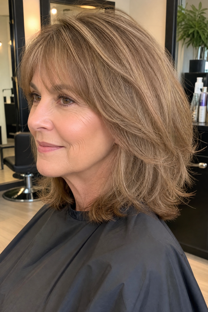 Textured Bob with Side-Swept Layers
