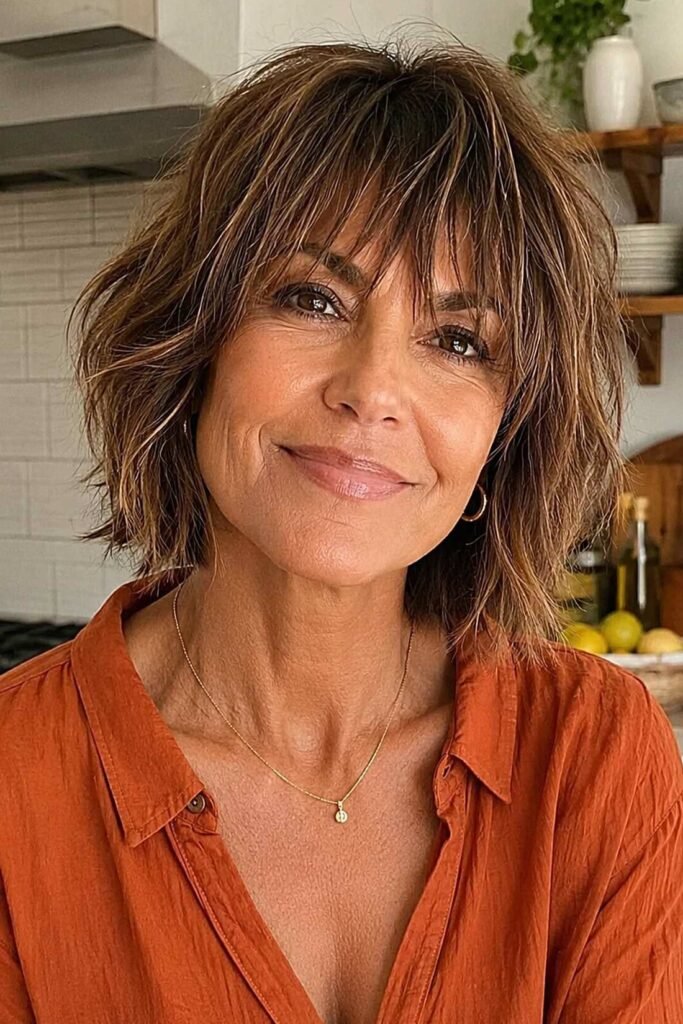 Textured Bob with Wispy Bangs