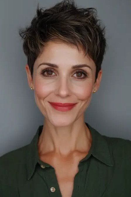 Textured Brown Pixie Cut
