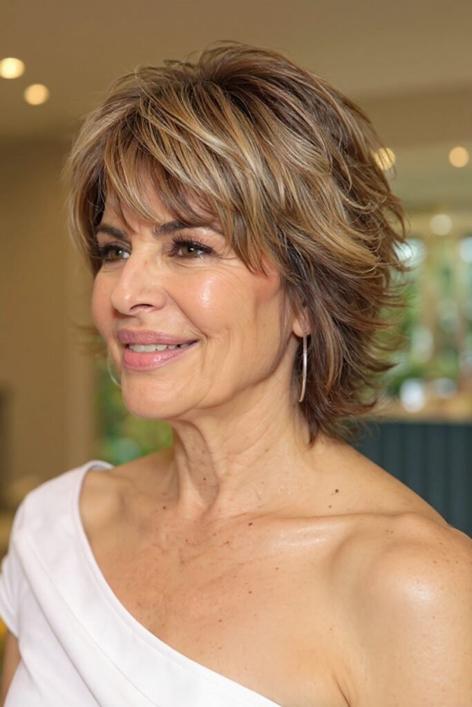 Textured Layered Bob with Subtle Highlights