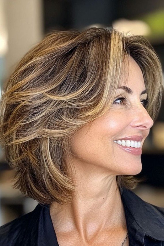 Textured Layered Bob