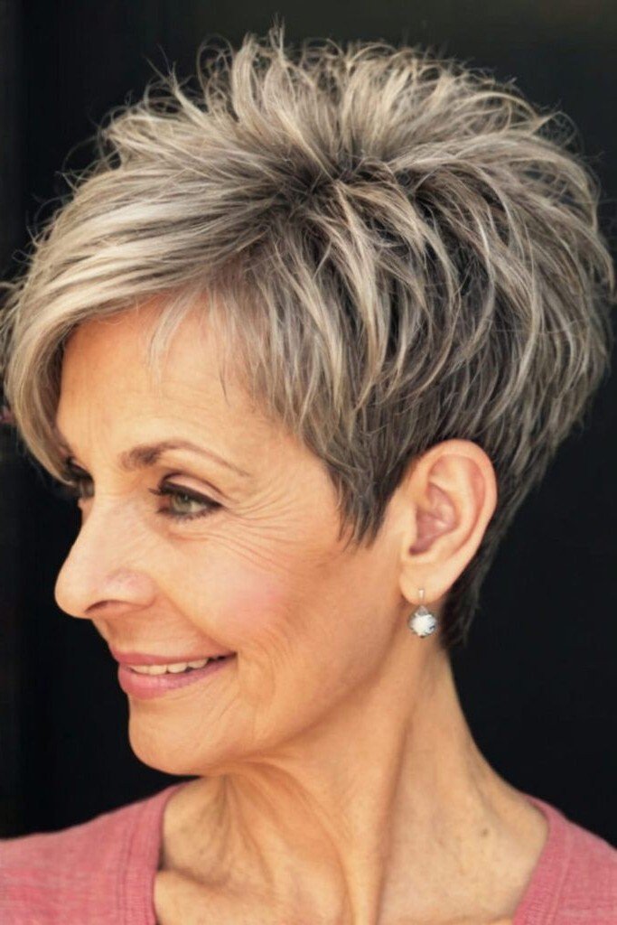 Textured Layered Pixie Cut
