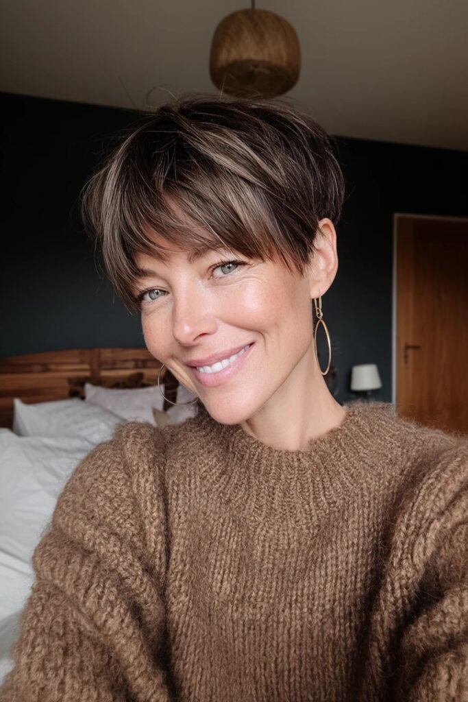Textured Pixie with Bangs