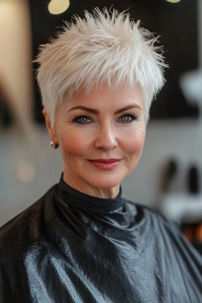Textured Platinum Spiky Pixie