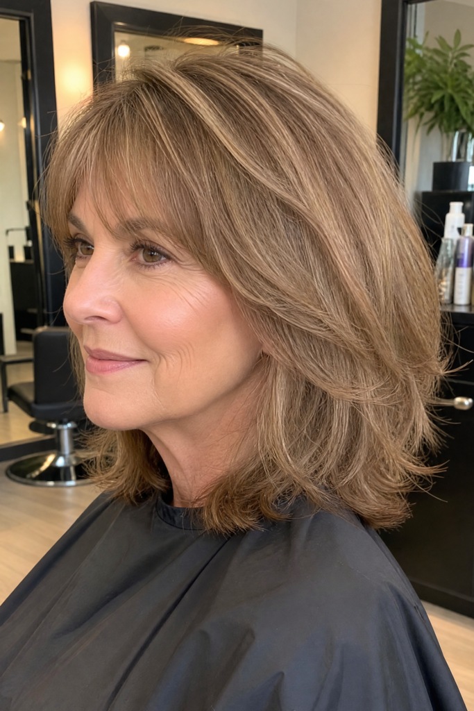 Textured Shag Bob with Soft Bangs