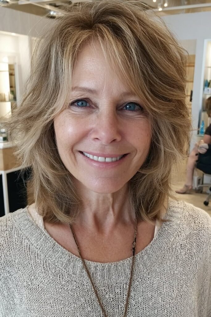 Textured Shag Cut with Soft Bangs