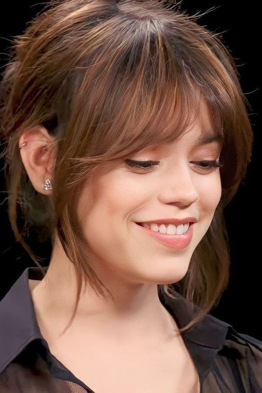 Textured Shag with Face-Framing Curtain Bangs