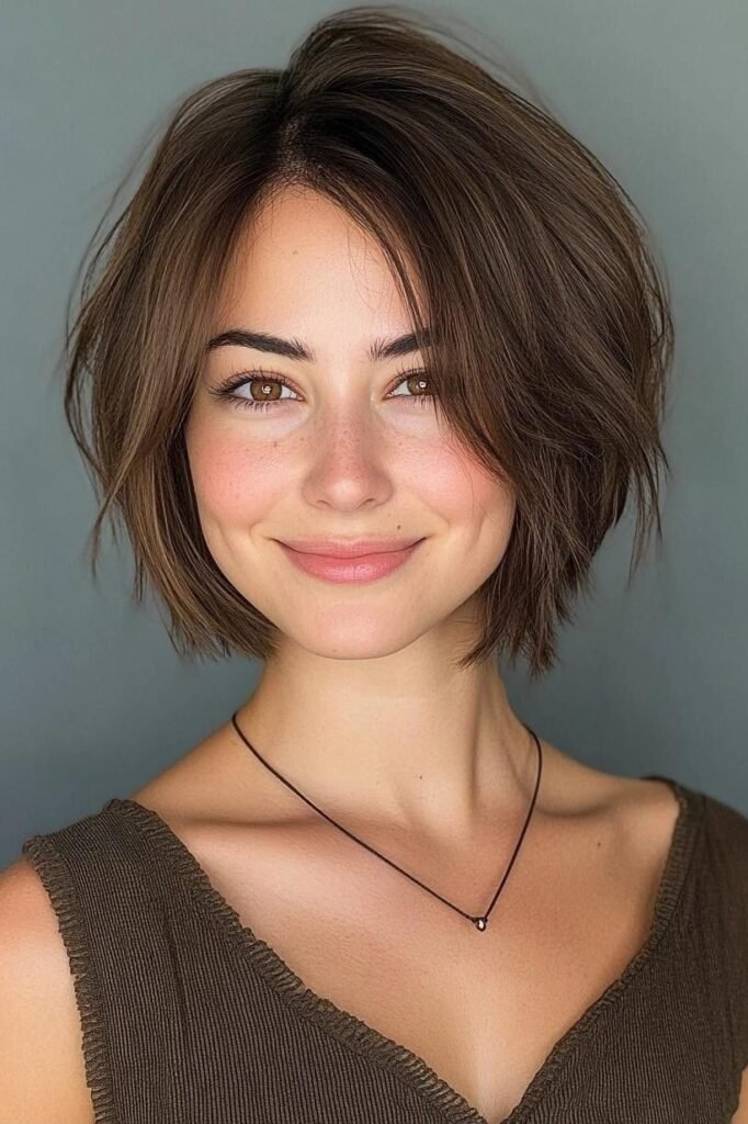 Textured Shaggy Bob with Soft Waves