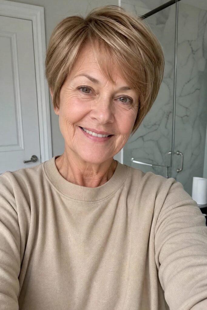 Textured Short Bob with Wispy Layers