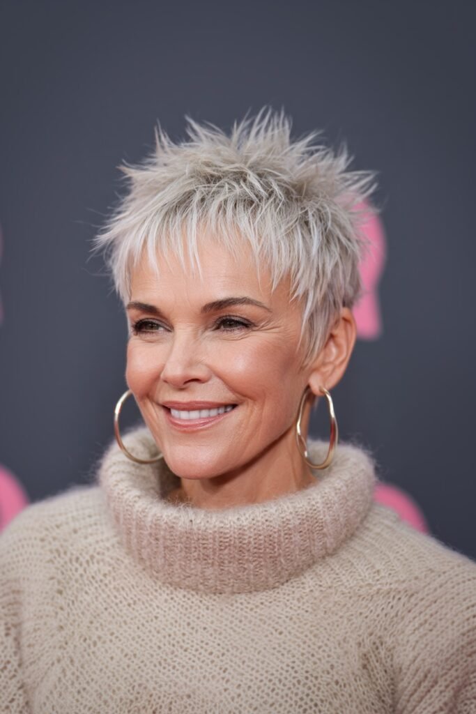 Textured Tapered Pixie Cut with Spiky Top