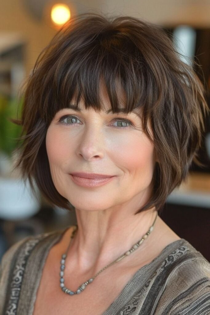 Tousled Bob with Piece-y Bangs