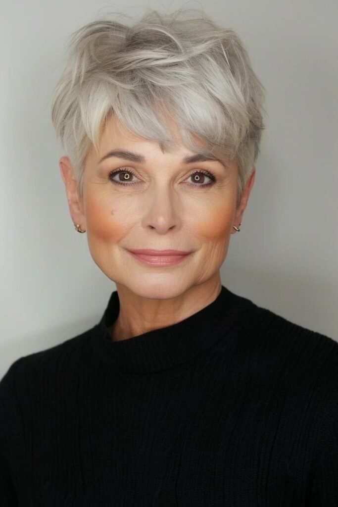 Tousled Pixie Cut with Piece-y Front Bangs