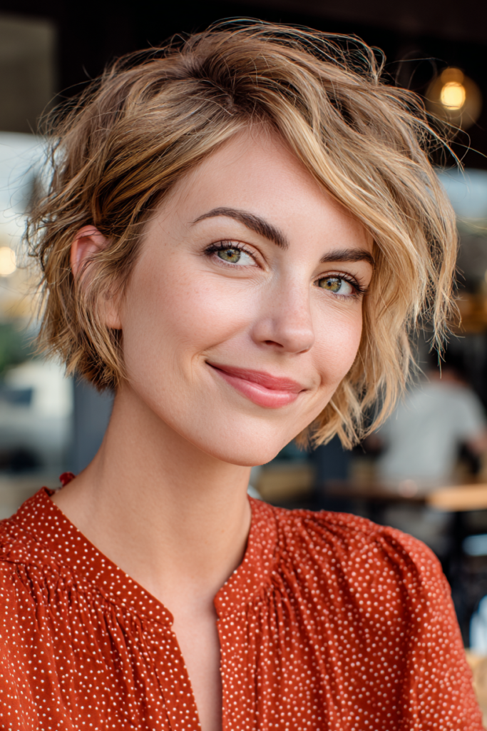 Tousled Side-Swept Pixie Bob