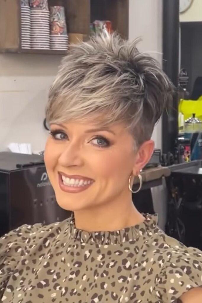 Two-Tone Spiky Pixie with Short Sides
