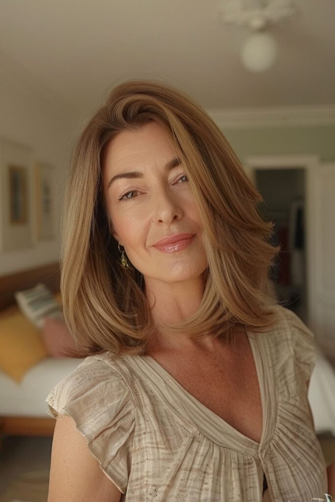 Voluminous Layered Bob with Soft Waves