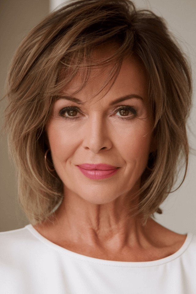 Voluminous Medium Bob with Soft Bangs