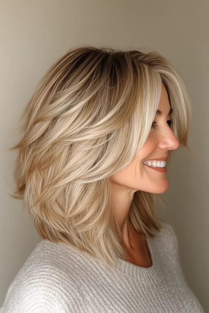 Voluminous Shag with Deep Face-Framing Layers