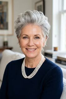 Voluminous Silver Pixie with Soft Layers