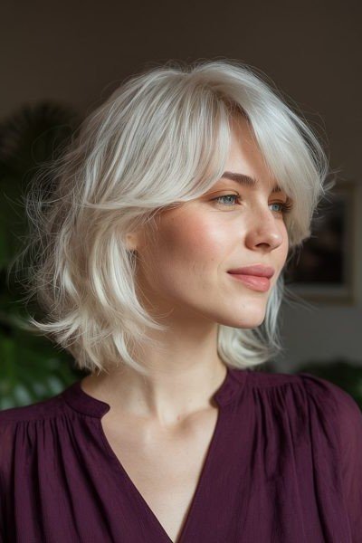 Voluminous Textured Bob with Face-Framing Layers